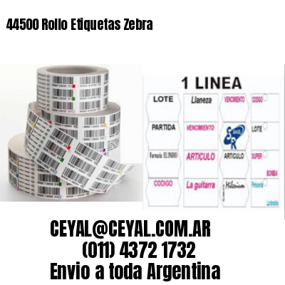 44500 Rollo Etiquetas Zebra