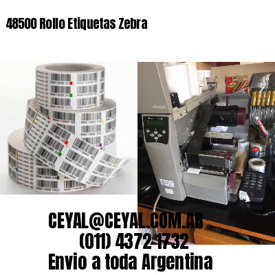 48500 Rollo Etiquetas Zebra