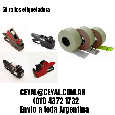 50 rollos etiquetadora