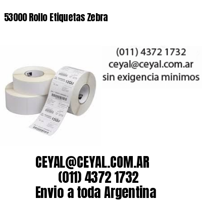 53000 Rollo Etiquetas Zebra