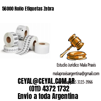 56000 Rollo Etiquetas Zebra