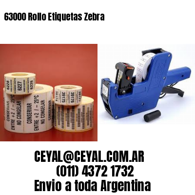 63000 Rollo Etiquetas Zebra