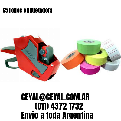 65 rollos etiquetadora