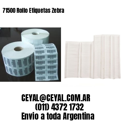 71500 Rollo Etiquetas Zebra