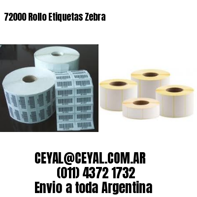 72000 Rollo Etiquetas Zebra