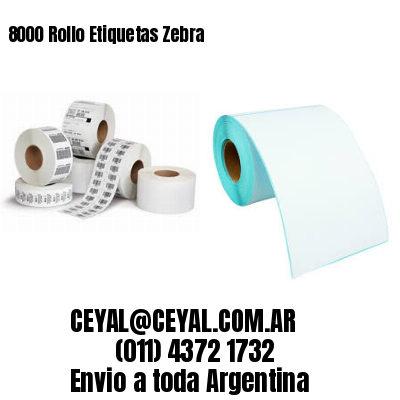 8000 Rollo Etiquetas Zebra