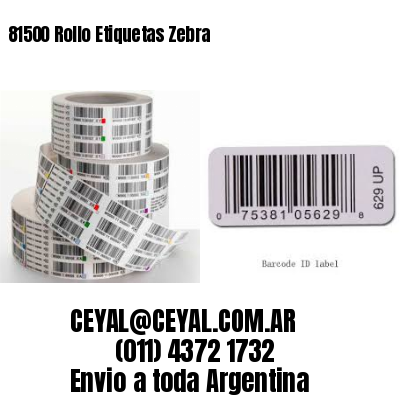 81500 Rollo Etiquetas Zebra