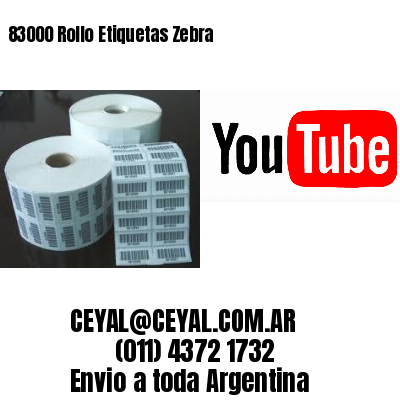 83000 Rollo Etiquetas Zebra