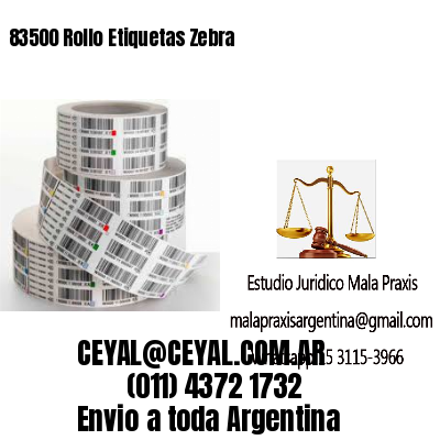 83500 Rollo Etiquetas Zebra
