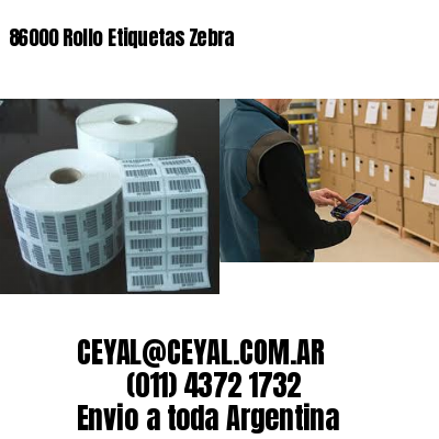 86000 Rollo Etiquetas Zebra