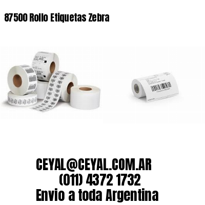 87500 Rollo Etiquetas Zebra
