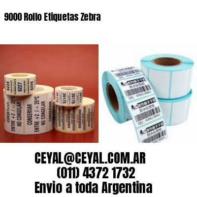 9000 Rollo Etiquetas Zebra