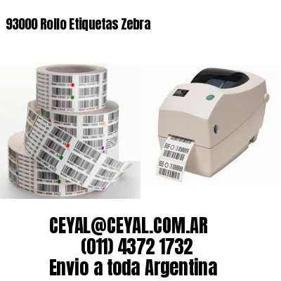 93000 Rollo Etiquetas Zebra