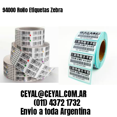 94000 Rollo Etiquetas Zebra