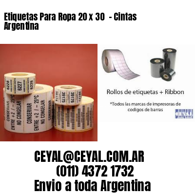 Etiquetas Para Ropa 20 x 30  – Cintas Argentina