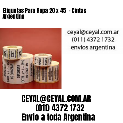 Etiquetas Para Ropa 20 x 45  – Cintas Argentina