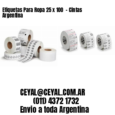 Etiquetas Para Ropa 25 x 100  – Cintas Argentina