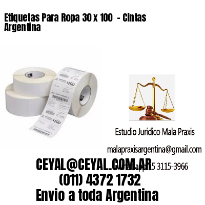 Etiquetas Para Ropa 30 x 100  – Cintas Argentina