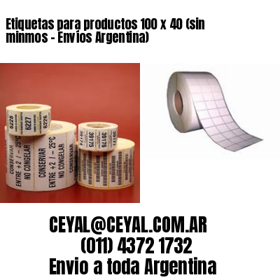 Etiquetas para productos 100 x 40 (sin minmos – Envíos Argentina)