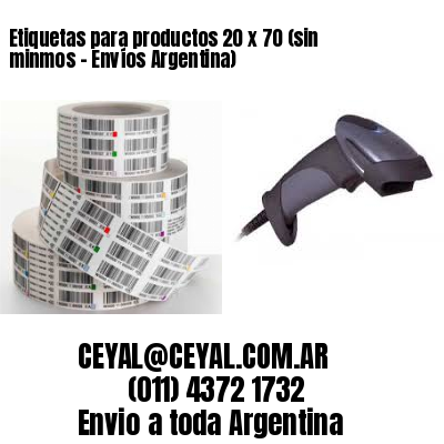Etiquetas para productos 20 x 70 (sin minmos – Envíos Argentina)