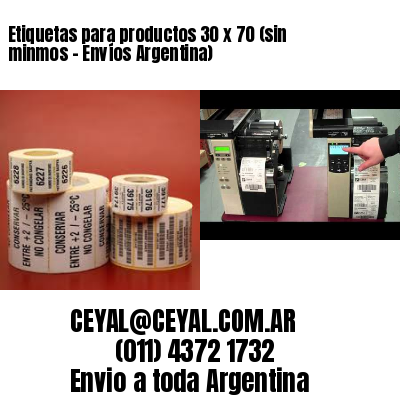 Etiquetas para productos 30 x 70 (sin minmos – Envíos Argentina)