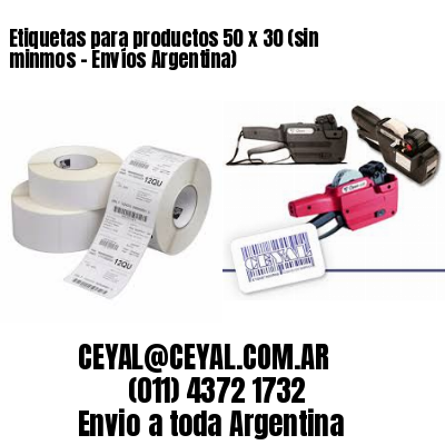 Etiquetas para productos 50 x 30 (sin minmos – Envíos Argentina)