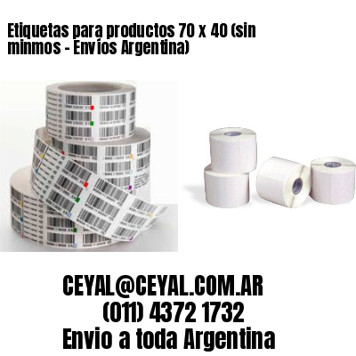 Etiquetas para productos 70 x 40 (sin minmos – Envíos Argentina)