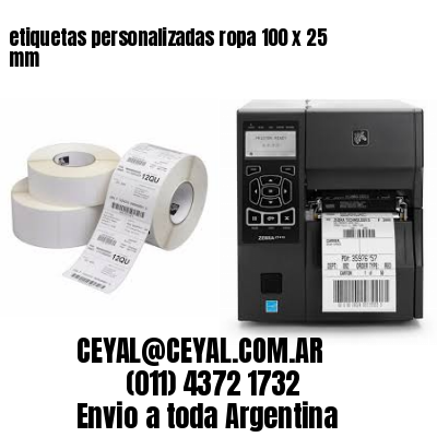 etiquetas personalizadas ropa 100 x 25 mm