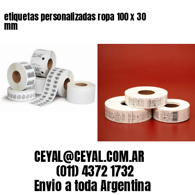 etiquetas personalizadas ropa 100 x 30 mm