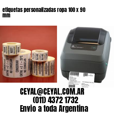 etiquetas personalizadas ropa 100 x 90 mm