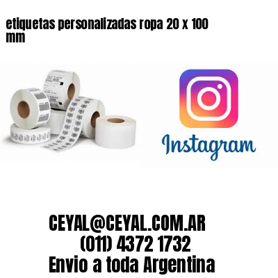etiquetas personalizadas ropa 20 x 100 mm