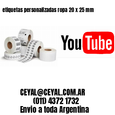 etiquetas personalizadas ropa 20 x 25 mm