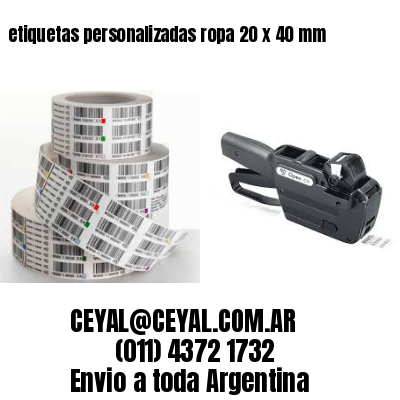 etiquetas personalizadas ropa 20 x 40 mm