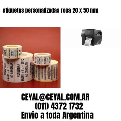 etiquetas personalizadas ropa 20 x 50 mm