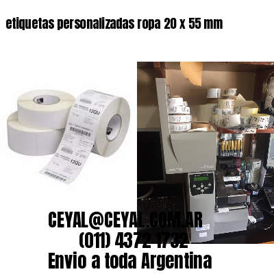 etiquetas personalizadas ropa 20 x 55 mm