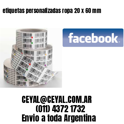 etiquetas personalizadas ropa 20 x 60 mm