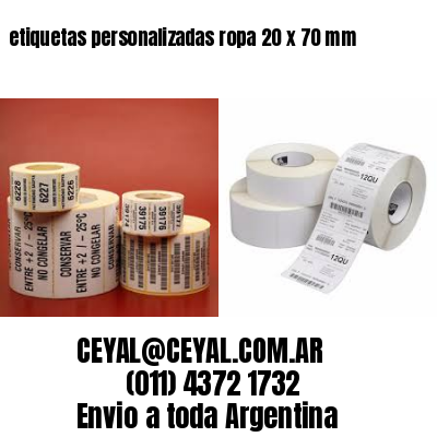 etiquetas personalizadas ropa 20 x 70 mm
