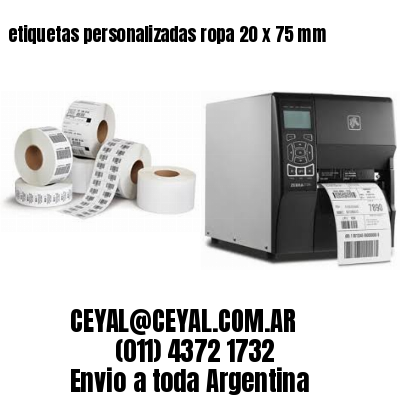 etiquetas personalizadas ropa 20 x 75 mm