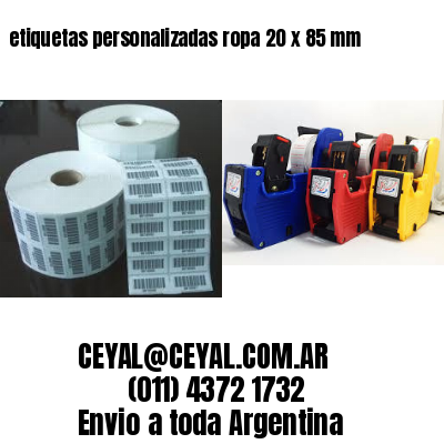 etiquetas personalizadas ropa 20 x 85 mm
