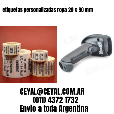 etiquetas personalizadas ropa 20 x 90 mm