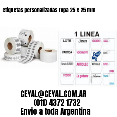 etiquetas personalizadas ropa 25 x 25 mm