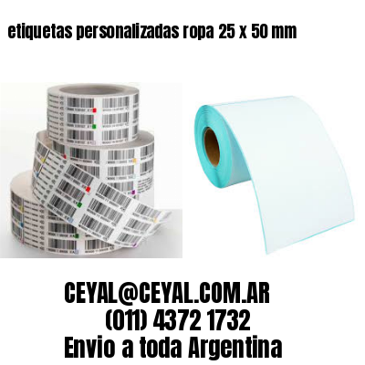 etiquetas personalizadas ropa 25 x 50 mm