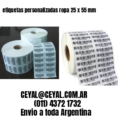 etiquetas personalizadas ropa 25 x 55 mm