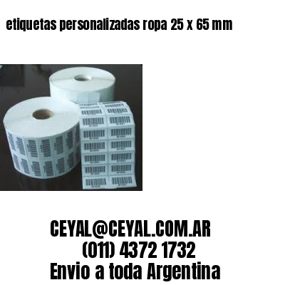 etiquetas personalizadas ropa 25 x 65 mm