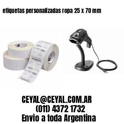 etiquetas personalizadas ropa 25 x 70 mm