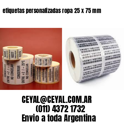 etiquetas personalizadas ropa 25 x 75 mm