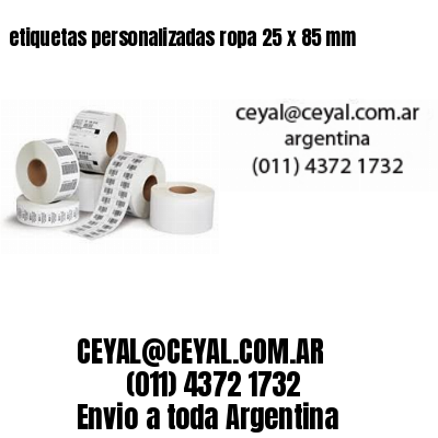 etiquetas personalizadas ropa 25 x 85 mm