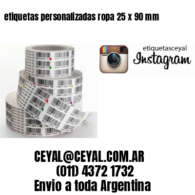 etiquetas personalizadas ropa 25 x 90 mm