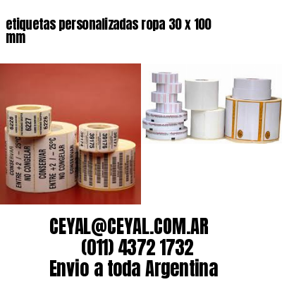 etiquetas personalizadas ropa 30 x 100 mm