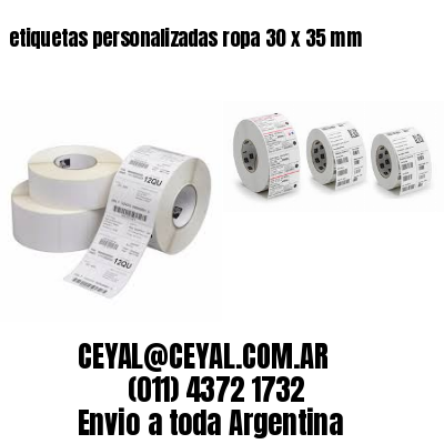 etiquetas personalizadas ropa 30 x 35 mm